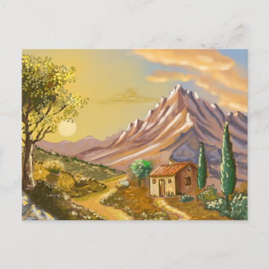 Der Pfad der Hütte Postkarte (Vorderseite)