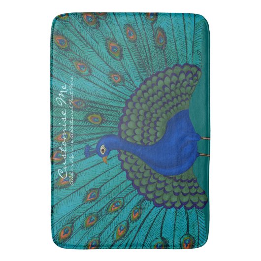 Der Pfau Badematte (Vorderseite Vertikal)