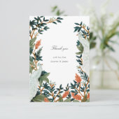 Der Pfau Dankeskarte (Stehend Vorderseite)