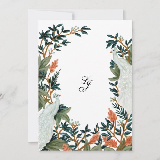 Der Pfau Einladung (Rückseite)