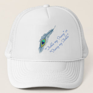 Der Pfau-Entwurfs-Baseballmütze der Frauen kokett Truckerkappe