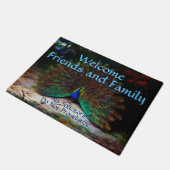 Der Pfau Fußmatte (Schrägansicht)