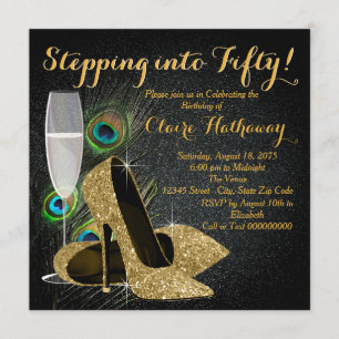 Der Pfau-Geburtstags-Party der Frau Einladung