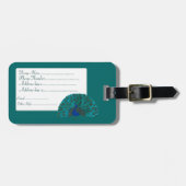 Der Pfau Gepäckanhänger (Vorderseite horizontal)