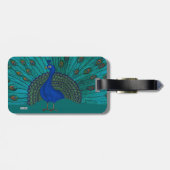 Der Pfau Gepäckanhänger (Rückseite horizontal)