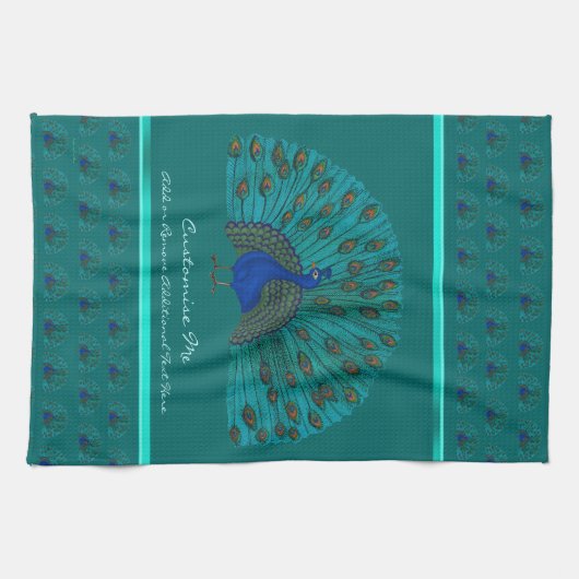 Der Pfau Geschirrtuch (Horizontal)