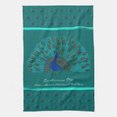 Der Pfau Geschirrtuch (Vertikal)