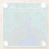 Der Pfau Glasuntersetzer (Rückseite)