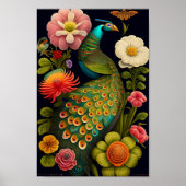 Der Pfau | Modernes Haeckel Poster (Vorne)