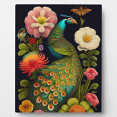 Der Pfau | Modernes Haeckel Tabletop Fotoplatte (Vorderseite)