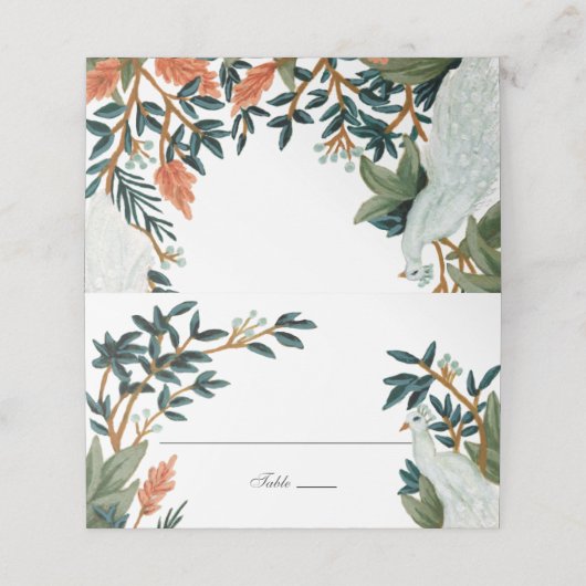 Der Pfau Platzkarte (Außenseite Aufgefaltet)