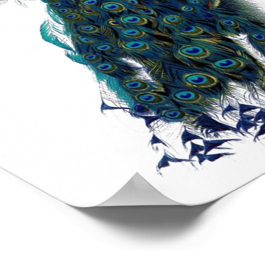 Der Pfau Poster (Ecke)