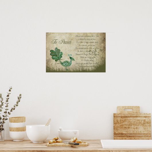 Der Pfau Poster (Küche)