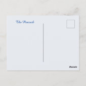 Der Pfau Postkarte (Rückseite)