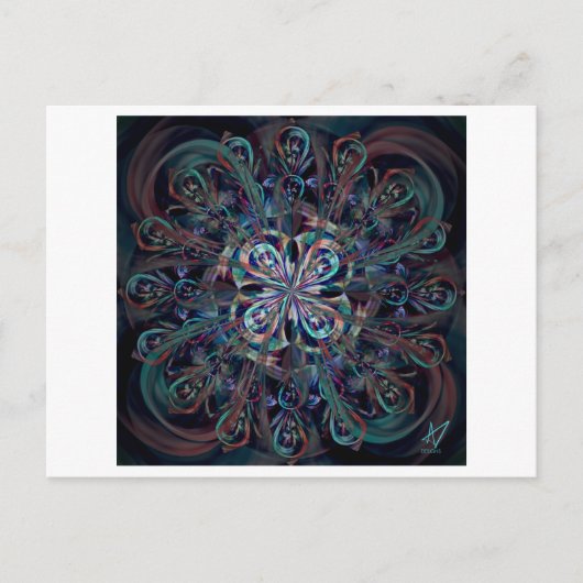 Der Pfau Postkarte (Vorderseite)