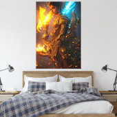 Der Pfauendrache 2008 Leinwanddruck (Insitu (Schlafzimmer))