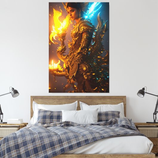 Der Pfauendrache 2008 Leinwanddruck (Insitu (Schlafzimmer))