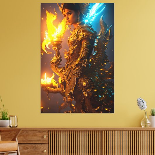 Der Pfauendrache 2008 Leinwanddruck (Insitu (Wohnzimmer))