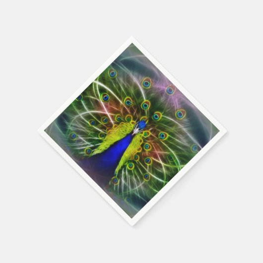 Der Pfauendreamcatcher Serviette (Ecke)