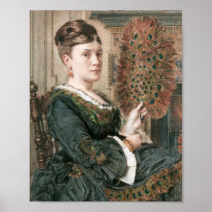 Der Pfauenfan Edward John Poynter Poster