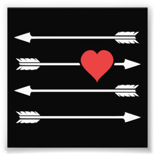 Der Pfeil-Valentinstag-Herz des Amors Fotodruck