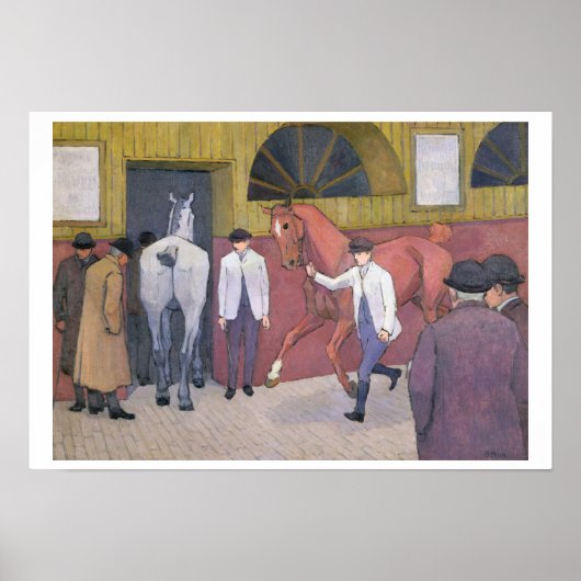 Der Pferdemart (Öl auf Leinwand) Poster (Vorne)