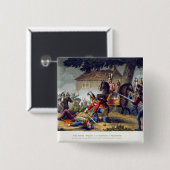 Der Pferdeschutz am Kampf von Waterloo, engrav Button (Vorne & Hinten)