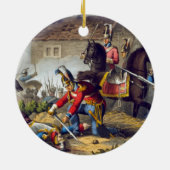 Der Pferdeschutz am Kampf von Waterloo, engrav Keramik Ornament (Hinten)