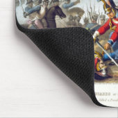 Der Pferdeschutz am Kampf von Waterloo, engrav Mousepad (Ecke)