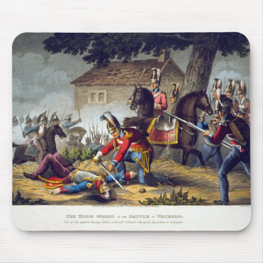 Der Pferdeschutz am Kampf von Waterloo, engrav Mousepad (Vorne)