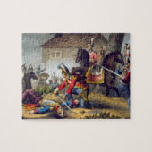Der Pferdeschutz am Kampf von Waterloo, engrav Puzzle (Horizontal)