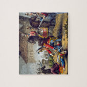 Der Pferdeschutz am Kampf von Waterloo, engrav Puzzle (Vertikal)