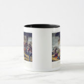 Der Pferdeschutz am Kampf von Waterloo, engrav Tasse (Zentrum)