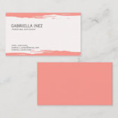 Der Pfirsich-Aquarell-Visitenkarten der Frauen Visitenkarte (Vorne/Hinten)