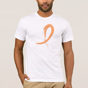 Der Pfirsich-Band A4 des Endometrial Krebses T-Shirt
