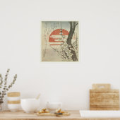 Der Pflaumenbaum und die wachsende Sonne Poster (Küche)