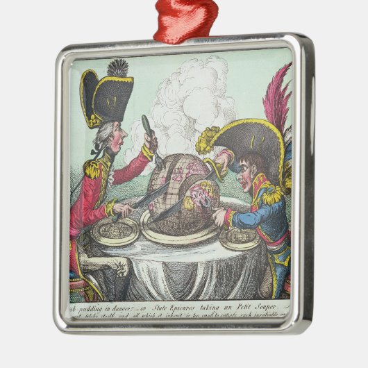 Der Pflaumenpudding in Gefahr, 1805 Silbernes Ornament (Links)