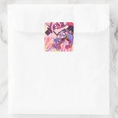 der phantastische digitale Zirkus Quadratischer Aufkleber (Tasche)