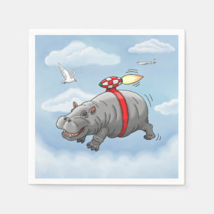 Der Phantastische Flug von Rocket Hippo Serviette