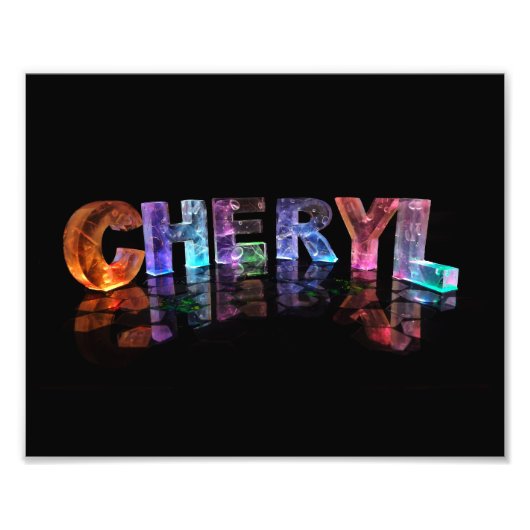 Der Phantastische Name Cheryl in 3D Lights Fotodruck (Vorne)