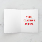 Der Phantastischste Coach, vielen Dank / Geburtsta Karte (Innenseite)