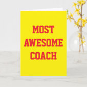 Der Phantastischste Coach, vielen Dank / Geburtsta Karte (Gelbe Blume)