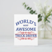 Der Phantastischste Lkw-Fahrer der Welt Postkarte (Stehend Vorderseite)