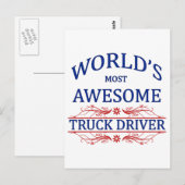 Der Phantastischste Lkw-Fahrer der Welt Postkarte (Vorne/Hinten)