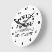 Der Phantastischste Med Student der Welt Runde Wanduhr (Winkel)