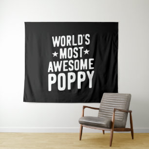 Der Phantastischste Mohn der Welt Vater Opa Wandteppich