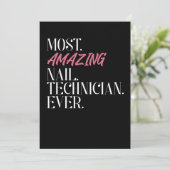 Der Phantastischste Nageltechniker aller Zeiten Dankeskarte (Stehend Vorderseite)