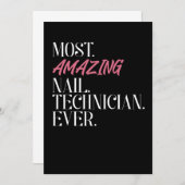 Der Phantastischste Nageltechniker aller Zeiten Dankeskarte (Vorne/Hinten)