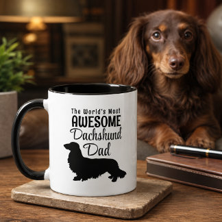 Der Phantastischste Vater der Dackel für Langhaare Tasse