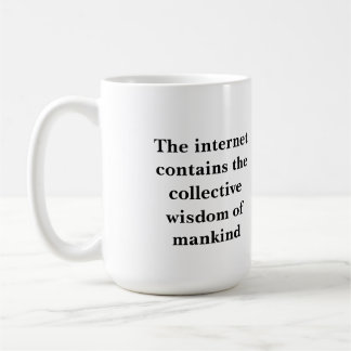 Der Philosoph des trockenen Witzes Kelch d.h. Kaffeetasse